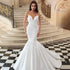 Loveweiwei Simple Satin Bridal Gown Mermaid Wedding Dress
