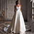 SoDigne Church Simple A Line Wedding Gown For Women Pleats Bride Dress