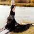 Customized Tulle Appliques Lace Wedding Dress V-Neck Long Sleeves Bridal Gown