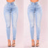 Women’s Slim Fit Denim Skinny Jeans - High Waist Stretch Pencil Pants with Pockets for Casual Fall Outfits, Perfect for Homecoming and Everyday Wear