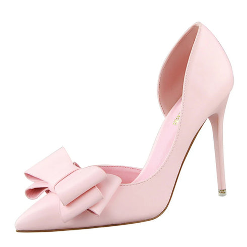 Bow Detail Stiletto Heels for Women - Elegant Wedding Shoes