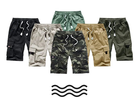 Men's Cargo Shorts Combat Plus Big Size Capris for Summer