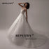 BEPEITHY Customized V Neck Sleeveless Wedding Dresses A Line Bridal Gown