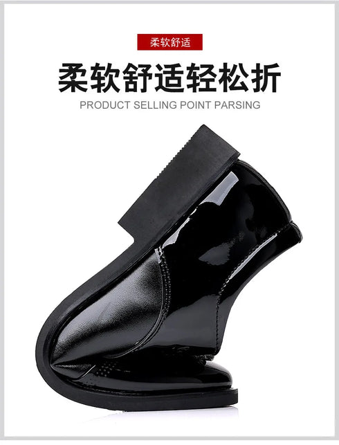 Stylish Men's Patent Leather Oxford Dress Shoes - Formal Pointed Toe Big Size 38-48 Perfect for Weddings and Special Occasions