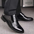 Elegant Breathable Leather Oxfords for Men - Stylish Formal Dress Shoes Perfect for Office, Parties, and Weddings with Comfortable Rubber Outsole and Lace-up Closure
