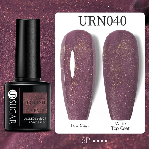 Nail Gel Polish - 7.5ml Semi-permanent Glitter Varnish for Winter Manicure, Eco-friendly and SGS Certified for Lasting Style