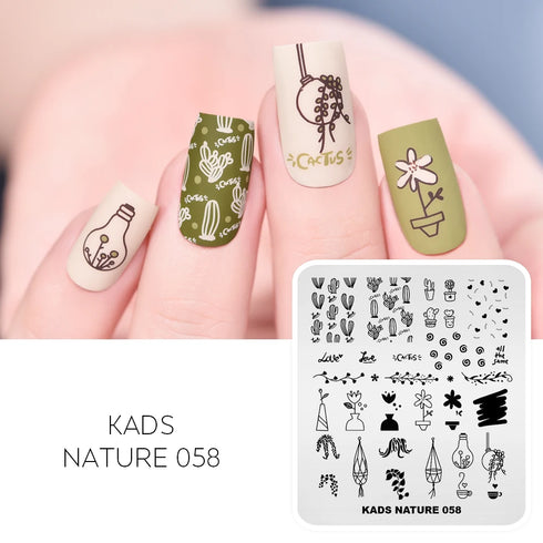 Nature-Inspired Nail Art Stamping Plate Set with Butterfly and Mountain Range Designs for DIY Manicure Enthusiasts