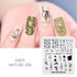 Nature-Inspired Nail Art Stamping Plate Set with Butterfly and Mountain Range Designs for DIY Manicure Enthusiasts