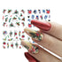 Winter Wonderland Nail Art Stickers with Snowflakes, Cute Santa, Snowman, and Winter Birds for Festive Manicure Decoration - 4pcs Set of Water Transfer Sliders and Temporary Tattoos