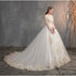 Off The Shoulder Half Sleeve Wedding Dress Lace Applique Plus Size Ball Gown Customized