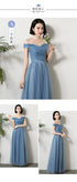 Bridesmaid Dress Elegant Ankle Length Tulle Ball Gown With Pleat Sash Built In Bra Prom Bridal Gown