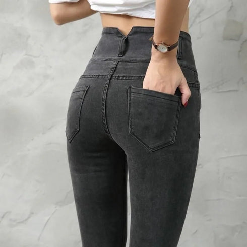Winter Skinny Stretch Velvet Jeans Pants for Women