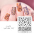 Nature-Inspired Nail Art Stamping Plate Set with Butterfly and Mountain Range Designs for DIY Manicure Enthusiasts