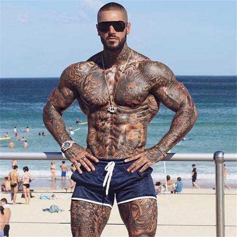 Men Shorts Fitness Beach Sports Shorts Summer Workout Jogger
