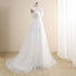 Amazing Wedding Dress Plus Size V Neck Cap Sleeve A Line Gown