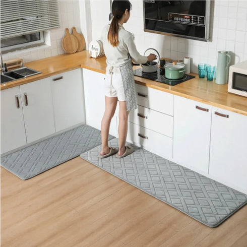 Memory Foam Bath Mat Super Absorbent Machine Washable Bathroom Rug Soft Quick Dry Floor Mat