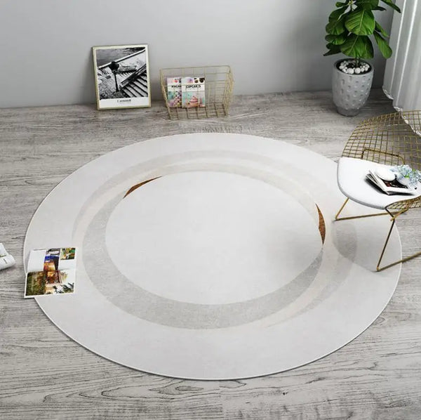 Modern Geometric Round Carpet for Living Room Bedroom and Hallway