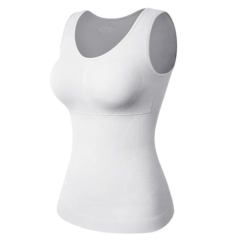 Women’s Slimming Cami Shaper with Built-in Bra for Tummy Control - Comfortable Casual Tank Top for Home, Yoga, and Everyday Wear