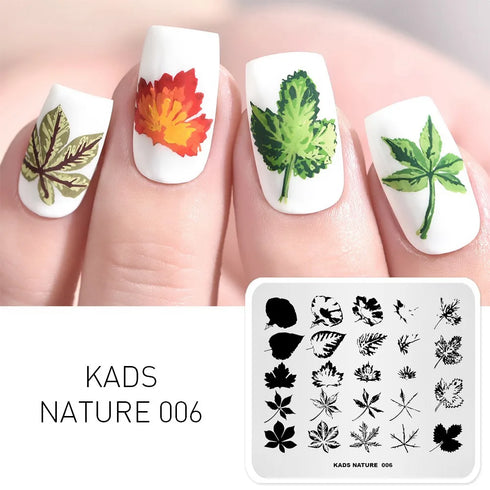 Nature-Inspired Nail Art Stamping Plate Set with Butterfly and Mountain Range Designs for DIY Manicure Enthusiasts