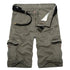 Summer Mens Knee Length Cotton Cargo Shorts Casual Bermuda Trousers