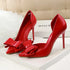 Bow Detail Stiletto Heels for Women - Elegant Wedding Shoes
