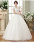 Customized Large Size Wedding Dress Ball Gowns Bride Embroidery Lace Up Flower Dresses