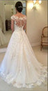 DREAM Customized Elegant Appliqued Wedding Dresses Vintage Lace Bride Gown
