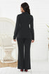 Elegant Women's Office Suit Set - Two-Piece Long Sleeve Pants Suit for Professional Winter Style, Perfect for Ages 18-35