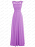 Bridesmaid Dress A Line Chiffon With Applique Beading Backless Floor Length Lace Up Bridal Dress