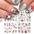Winter Wonderland Nail Art Stickers with Snowflakes, Cute Santa, Snowman, and Winter Birds for Festive Manicure Decoration - 4pcs Set of Water Transfer Sliders and Temporary Tattoos
