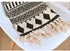 Ethnic Style Woven Linen Cotton Rectangle Rug Mat for Living Room and Bedroom Foot Pad