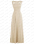Bridesmaid Dress A Line Chiffon With Applique Beading Backless Floor Length Lace Up Bridal Dress