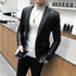 Stylish Slim Fit PU Leather Blazer Jackets for Men - Casual Business Suit Coats in 4XL Size for Autumn and Winter Wear
