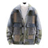 Men's Casual Lapel Hoodless Jacket - Slim Fit Plaid Woolen Coat for Autumn and Winter Fashion