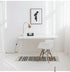Ethnic Style Woven Linen Cotton Rectangle Rug Mat for Living Room and Bedroom Foot Pad
