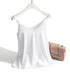 Spaghetti Strap Satin Silk Tank Top Women Sleeveless Halter V Neck Camisole Summer Casual Cami