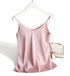 Spaghetti Strap Satin Silk Tank Top Women Sleeveless Halter V Neck Camisole Summer Casual Cami