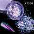 Sparkly Chameleon Nail Glitter Flakes - Irregular Gradient Sequins Powder for Gel Polish Nail Manicure Decoration and DIY Charms