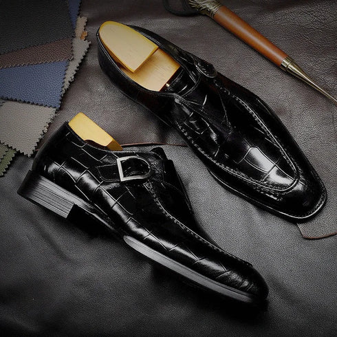 Elegant Designer Men's Formal Loafers - Classic Leather Business Shoes for Office and Valentine Gifts