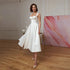Short Wedding Dress Customized Civil Dresses Sexy Sweetheart Simple Bridal Gowns Mid-Calf Satin Backless