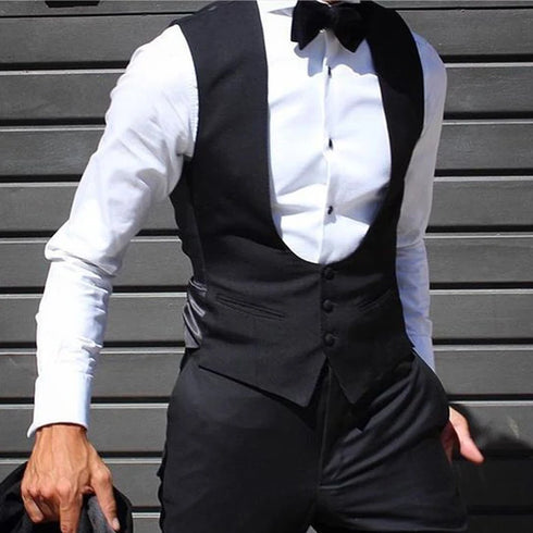 Elegant Slim Fit Wedding Groom Waistcoat for Men – Classic Male Fashion Vest