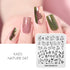 Nature-Inspired Nail Art Stamping Plate Set with Butterfly and Mountain Range Designs for DIY Manicure Enthusiasts