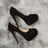 Elegant Women’s Stiletto Pumps - 14cm Super High Heels with Round Toes and Platform for Nightclub Parties, Weddings, and Dressy Occasions