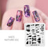 Nature-Inspired Nail Art Stamping Plate Set with Butterfly and Mountain Range Designs for DIY Manicure Enthusiasts