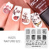 Nature-Inspired Nail Art Stamping Plate Set with Butterfly and Mountain Range Designs for DIY Manicure Enthusiasts