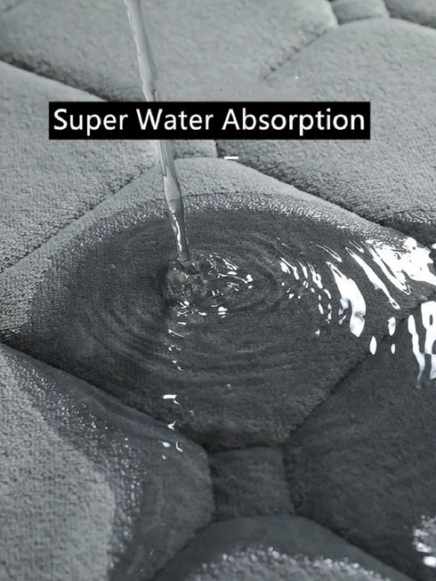 Memory Foam Bath Mat Super Absorbent Machine Washable Bathroom Rug Soft Quick Dry Floor Mat