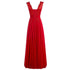 Bridesmaid Dress A-Line Chiffon Beading Applique Backless Floor Length Evening Dress