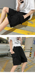 Men Casual Shorts Solid Leisure Summer Oversize Multi-pockets Cargo Trousers Streetwear
