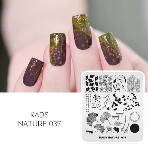 Nature-Inspired Nail Art Stamping Plate Set with Butterfly and Mountain Range Designs for DIY Manicure Enthusiasts