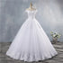 ZJ9143 Lace Appliques Ball Gown Off The Shoulder Bridal Dress